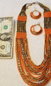 Statement necklace & earrings